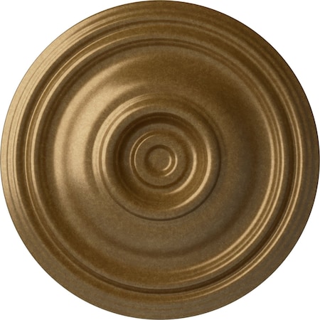 Ekena Millwork Traditional Ceiling Medallion (Fits Canopies up to 4"), Hand-Painted Pale Gold, 14 3/4"OD x 1 3/4"P CM14TRPAS